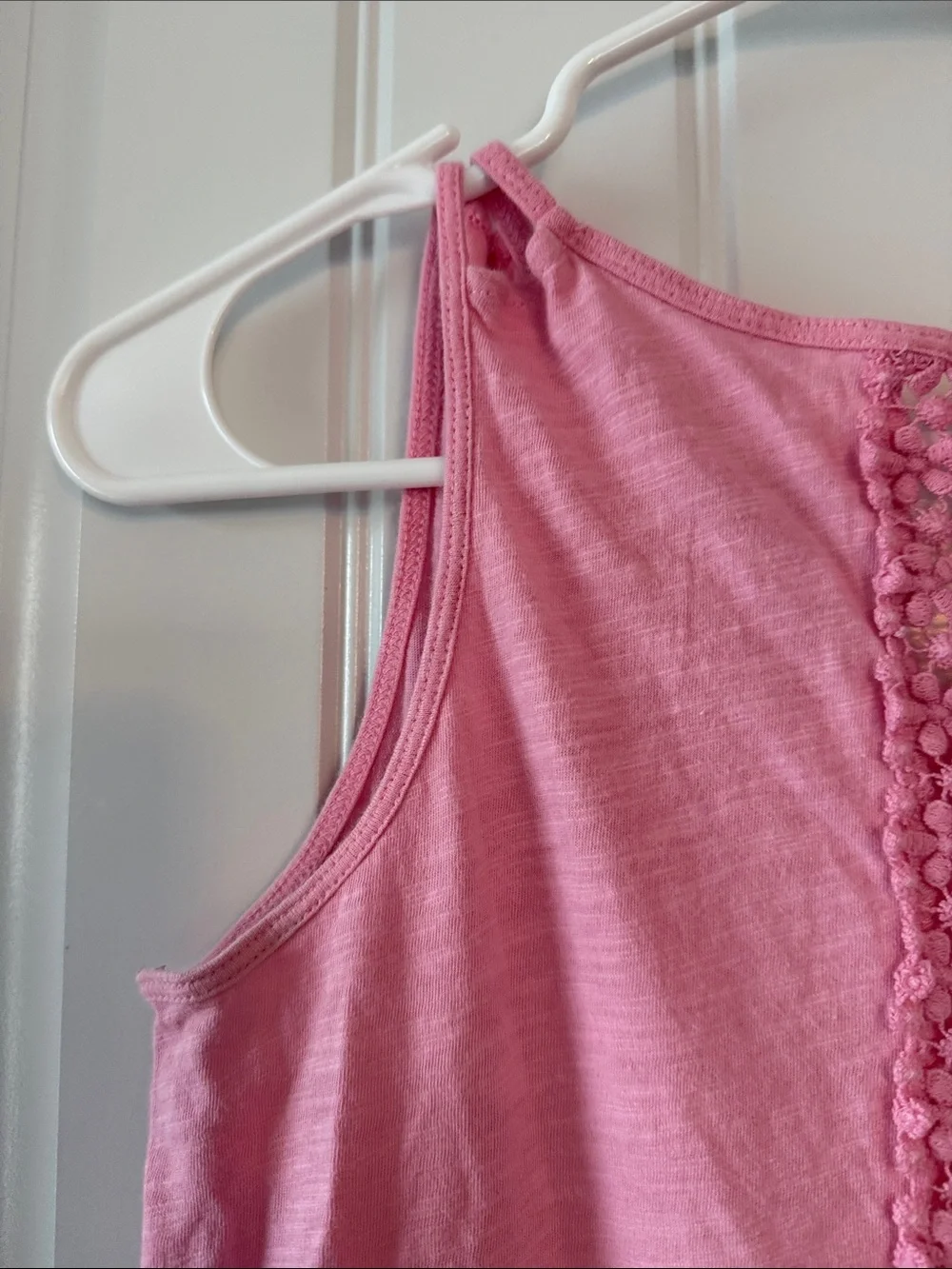 Gently worn The Children's Place Pink Ruffle-Hem Tank Top